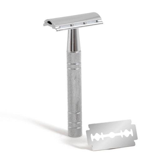Metal Safety Razor, Unisex (With 5 Platinum Coated Blades)